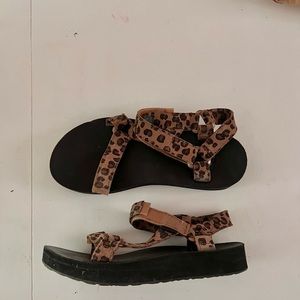 Teva Leopard Platform Sandals